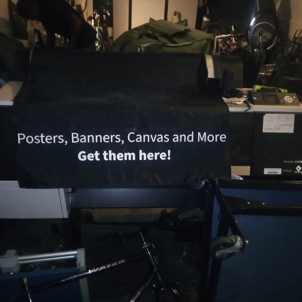 Black Poster Printing Machine Cover